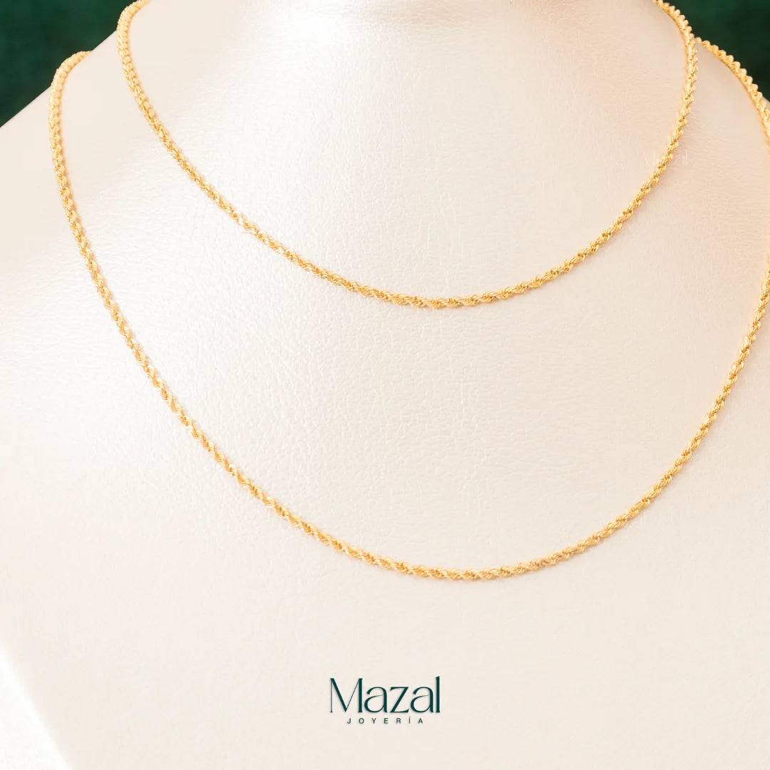 CADENA MINI LAZO ORO AMARILLO 18K / 1.85 Gr / 60 Cm