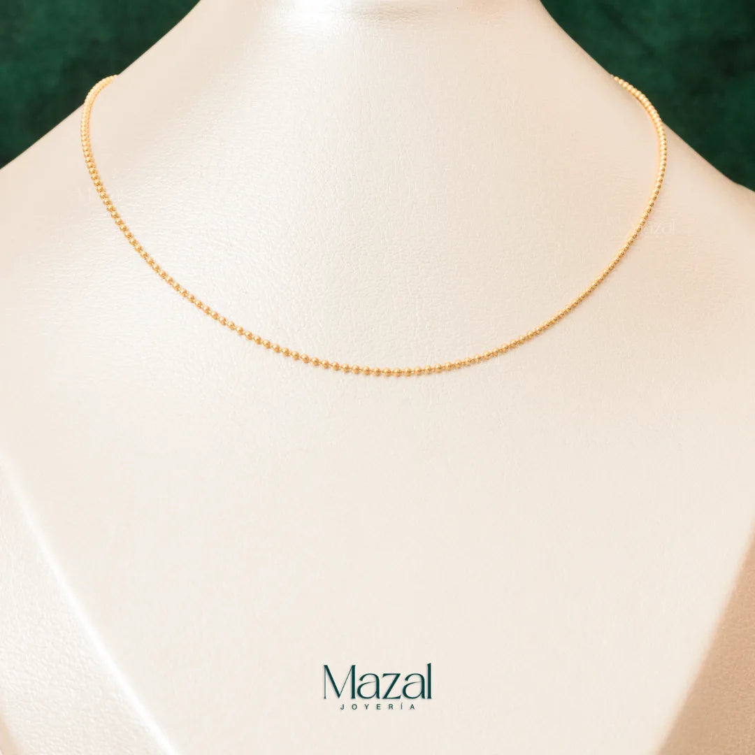 CADENA MINI  MILITAR ORO AMARILLO 18K / 5.60 Gr / 60 Cm