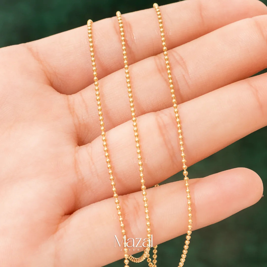 CADENA MINI  MILITAR ORO AMARILLO 18K / 5.60 Gr / 60 Cm