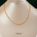 CADENA ESCALERA PLANA TRES OROS EN ORO 18K / 6.70 Gr / 60 Cm