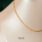 CADENA ESCALERA PLANA TRES OROS EN ORO 18K / 6.70 Gr / 60 Cm