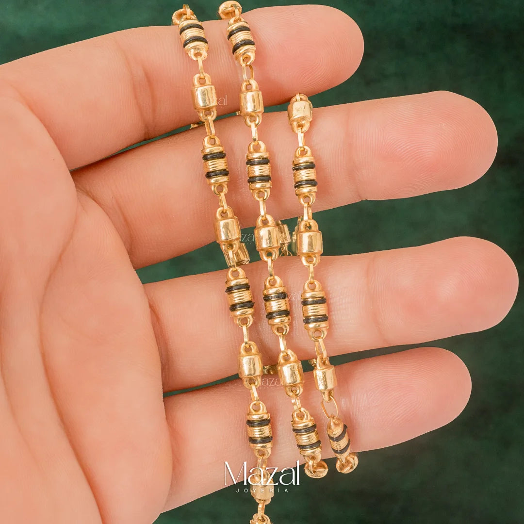 CADENA RUSTICA TRIBAL  ORO AMARILLO 18K / 12.30 Gr / 60 Cm
