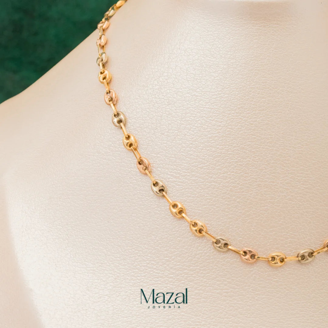 CADENA MINI  GC TRES OROS LISA ORO AMARILLO 18K/ 6.45 Gr / 60 Cm