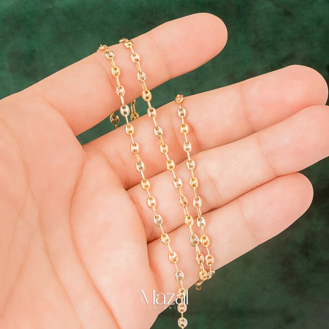 CADENA MINI  GC TRES OROS LISA ORO AMARILLO 18K/ 6.45 Gr / 60 Cm