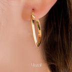 CANDONGAS TRIANGULARES ORO AMARILLO 18K / 2.65 Gr / 2.69 Cm