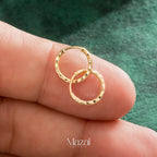 CANDONGAS DIAMANTADAS ORO AMARILLO 18K / 0.45 Gr / 0.80 Cm