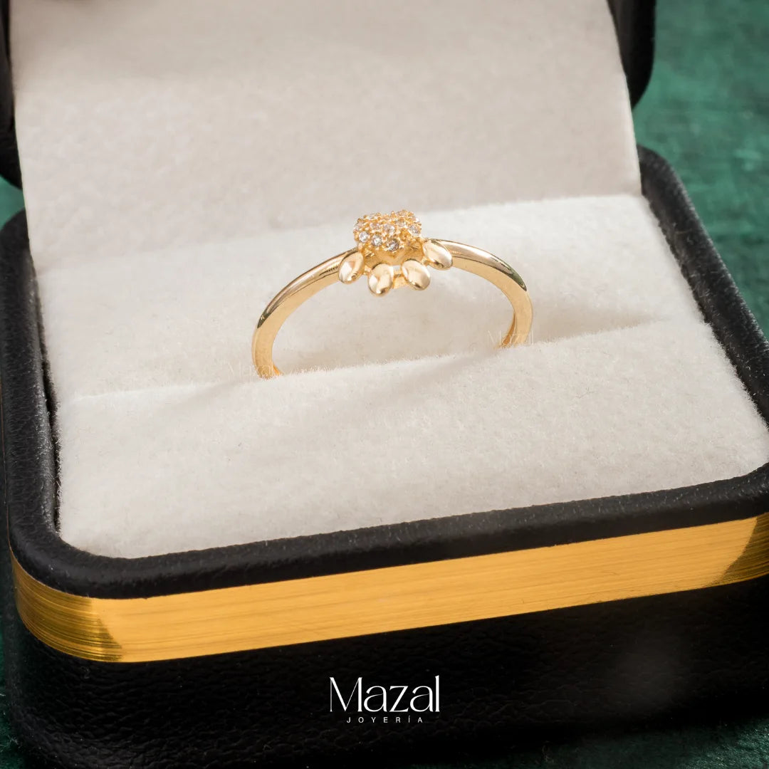 ANILLO HUELLA ORO AMARILLO 18K / TALLA 6 1/2 / 1.45 Gr