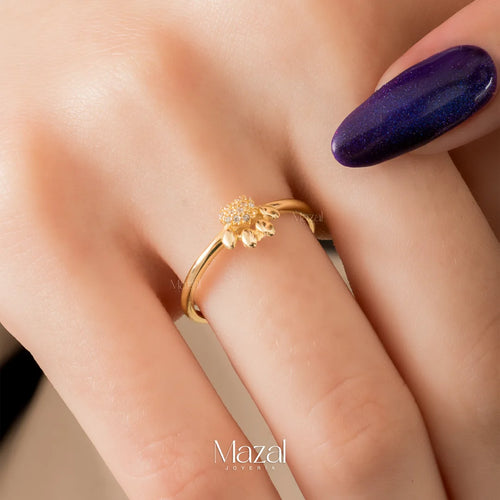 ANILLO HUELLA ORO AMARILLO 18K / TALLA 6 1/2 / 1.45 Gr