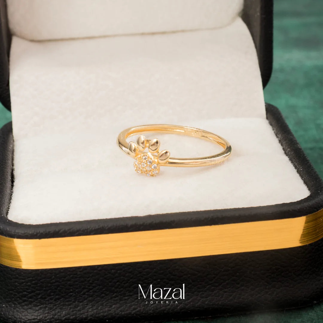 ANILLO HUELLA ORO AMARILLO 18K / TALLA 6 1/2 / 1.45 Gr