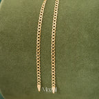 PULSO CUBANO ORO AMARILLO 18K / 2.45 Gr / 19 Cm