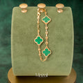 PULSO GC TREBOL VERDE ORO AMARILLO 18K / 6.15 Gr / 17 Cm