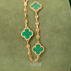 PULSO GC TREBOL VERDE ORO AMARILLO 18K / 6.15 Gr / 17 Cm