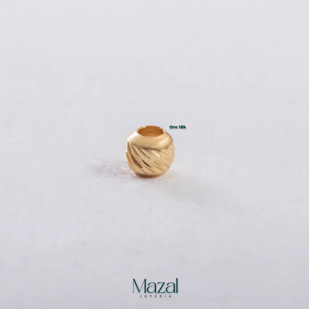 BALIN DIAMANTADO ORO AMARILLO 18K ITALIANO