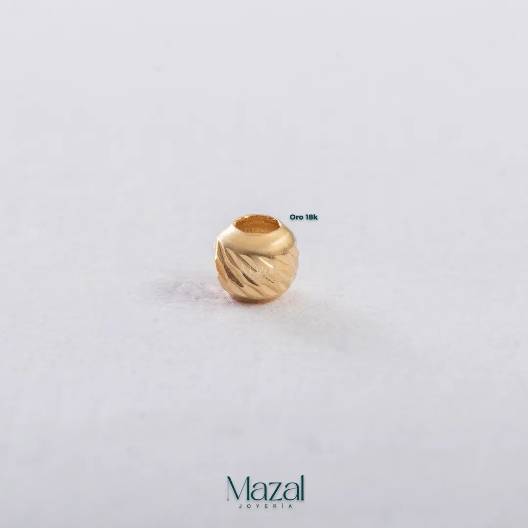 BALIN DIAMANTADO ORO AMARILLO 18K ITALIANO