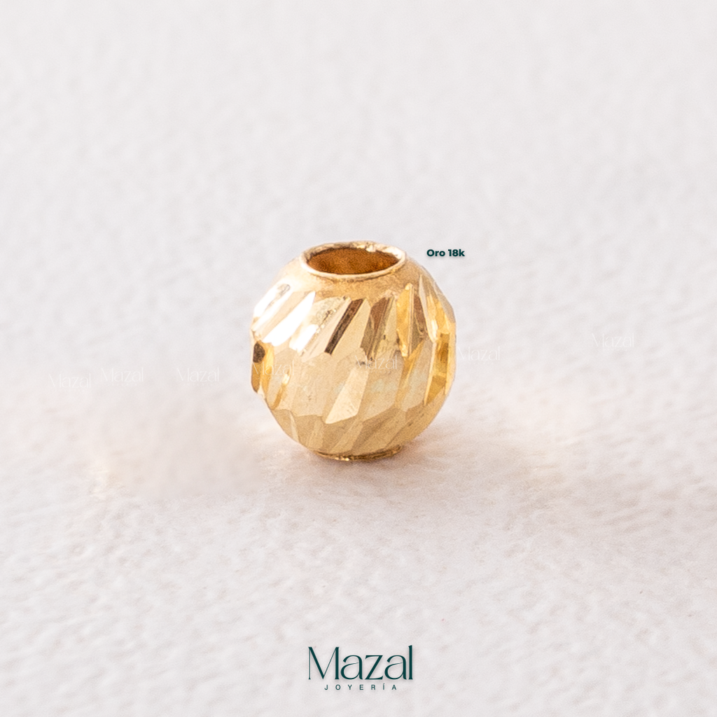 BALIN DIAMANTADO ORO AMARILLO 18K ITALIANO