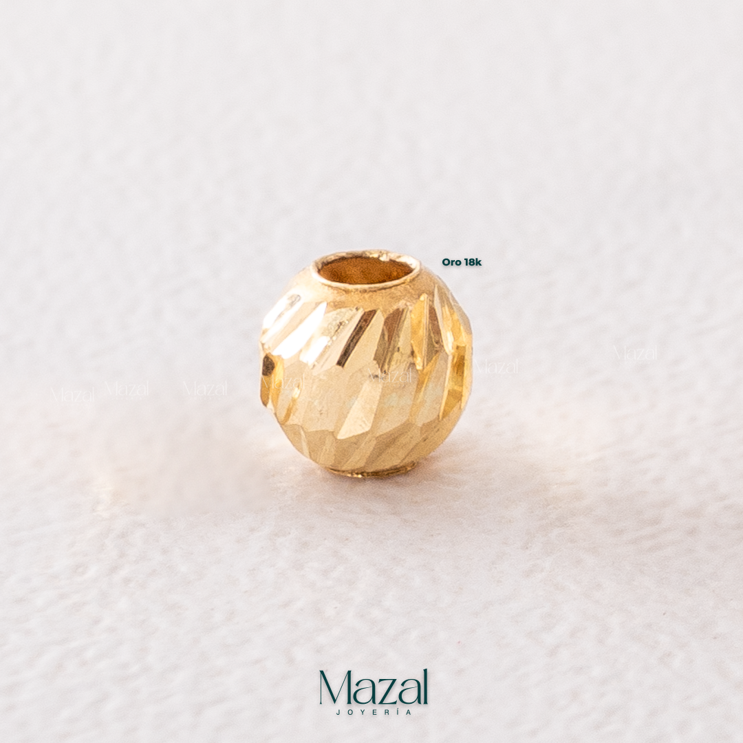 BALIN DIAMANTADO ORO AMARILLO 18K ITALIANO