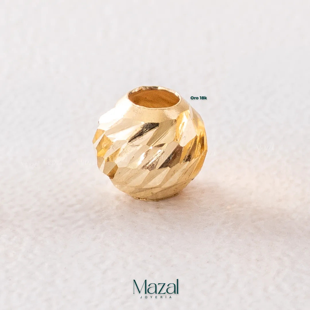 BALIN DIAMANTADO ORO AMARILLO 18K ITALIANO