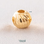 BALIN DIAMANTADO ORO AMARILLO 18K ITALIANO