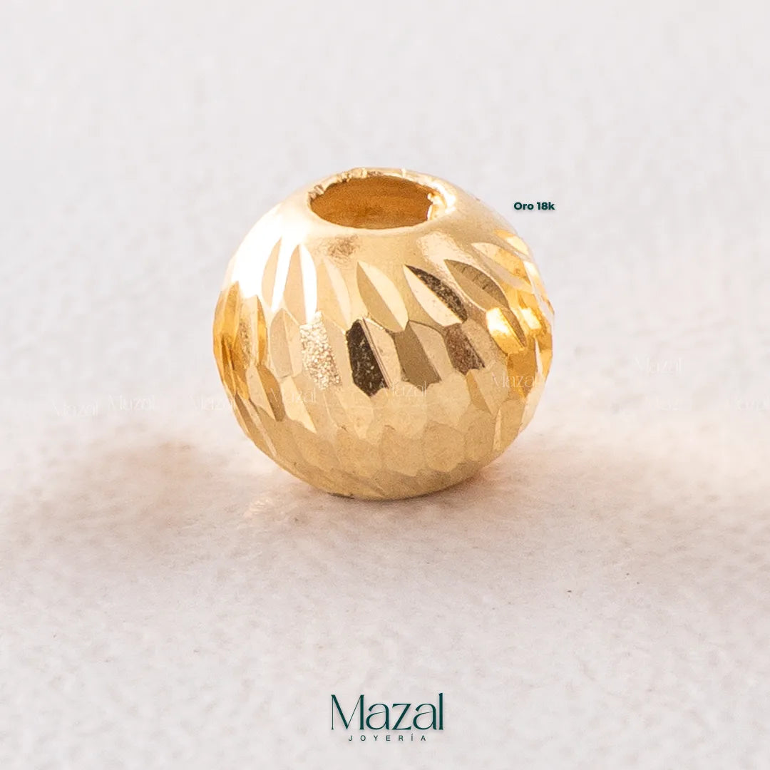 BALIN DIAMANTADO ORO AMARILLO 18K ITALIANO
