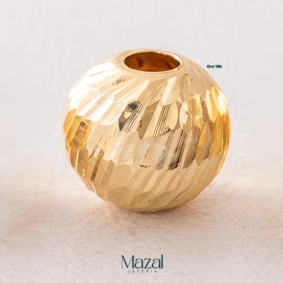BALIN DIAMANTADO ORO AMARILLO 18K ITALIANO